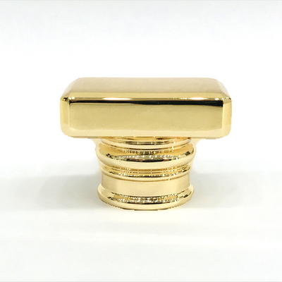 Κλασική ψευδάργυρου ΚΑΠ μπουκαλιών αρώματος Zamac μετάλλων μορφής ορθογωνίων κραμάτων χρυσή