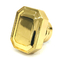 Κλασική ΚΑΠ μπουκαλιών αρώματος Zamak μετάλλων μορφής ορθογωνίων χρυσής επένδυσης κραμάτων ψευδάργυρου