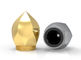 Μέταλλο χρυσής επένδυσης ΚΑΠ μπουκαλιών αρώματος πολυτέλειας κραμάτων ψευδάργυρου που γράφει το προσαρμοσμένο λογότυπο