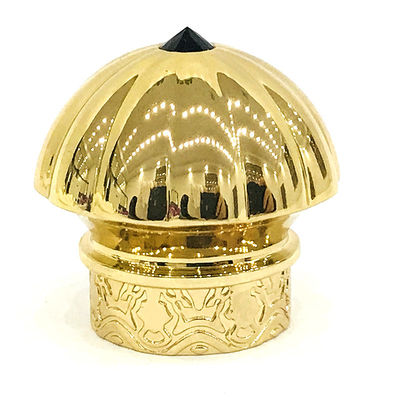 Χρυσά καλύμματα μπουκαλιών αρώματος μετάλλων Zamak χρώματος πολυτέλειας συνήθειας με το Stone