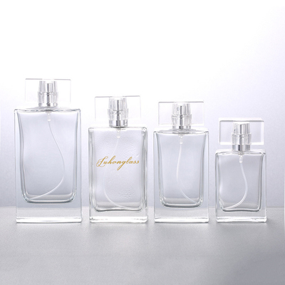 Αγορά 30ML50ML100ML ορθογώνιο αρώματος μπουκαλιών καλλυντικών μπουκαλιών βιδών μπουκάλι αρώματος μπουκαλιών στοματικού διαφανές γυαλιού κενό online manufacture