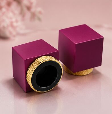 Αγορά AURÉLIA Cube Luxe Zinc Alloy Perfume Cap με προσαρμοσμένο λογότυπο και ηλεκτροπληρωμένο φινίρισμα διαδικτυακή κατασκευή