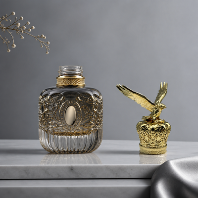 Αγορά Λούξυ 3D Spread Wings Eagle Zamac Perfume Cap Χρυσό επιχρισμένο Εμβολισμένο Βασιλικό Στέμμα Βάση Ζώων Γλυπτό Αρώματος Κεπάκι Ζινκ Χάλυβα Λομίση Μεταλλικό Καπάκι Μπουκάλι Αρώματος Custom Logo FEA15 Για Μπουκάλι Αρώματος διαδικτυακή κατασκευή