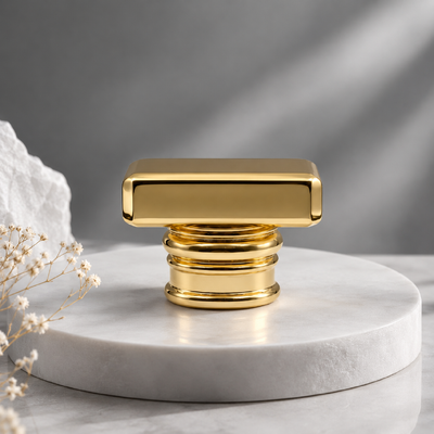 Αγορά Tapa de perfume de aleación de zinc con múltiples anillos, rectángulo redondeado, dorado espejo, pulido personalizado, tapa de fragancia de metal para envases de botellas de perfume de vidrio de diseñador vacías de lujo διαδικτυακή κατασκευή