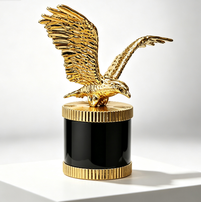 Αγορά 3D Golden Eagle Zamac Καπάκι μπουκαλιού αρώματος πολυτελείας Ζινκ κράμα διακοσμητικό καπάκι αρώματος διαδικτυακή κατασκευή