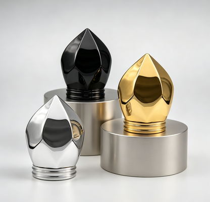 Αγορά Zamak Cap Perfume FEA15 Diamantata a Forma di Bocciolo di Lusso Galvanizzato Coperchio Bottiglia Profumo Logo Personalizzato OEM ODM διαδικτυακή κατασκευή