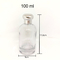 100ml μπουκάλι αρώματος με το zamac πλαστική ΚΑΠ, μπουκάλι γυαλιού, ξιφολόγχη ψεκασμού, κενό μπουκάλι, συσκευασία αρώματος