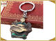 Die Casting 3D Brass Vintage Metal Key Ring Pear Finishing For Promotion With Laser Logo