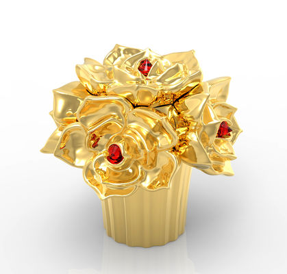 Κεπάσματα μπουκαλιών αρωμάτων από κράμα ψευδαργύρου σε σχήμα λουλουδιού για φιλικές προς το περιβάλλον συσκευασίες