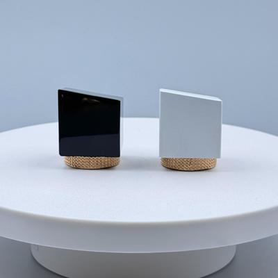 Black/white zinc alloy perfume cap Square cap
