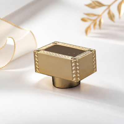 Σχεδιασμός ορθογώνου Zamak Perfume Cap με ηλεκτροπληρωμή χρυσού για προσαρμόσιμα μπουκάλια πολυτελών αρωμάτων