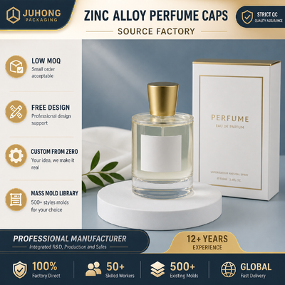 Πιο πωλητής Μέση Ανατολή Παγκόσμιο Oud Perfume Cap High Gloss Plain Taper Tube Zinc Alloy Fragrance Lid Factory Wholesale