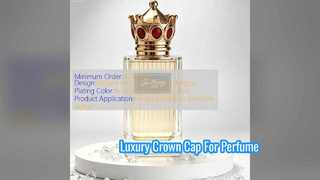 Καπάκι αρώματος πολυτελείας Magnetic Crown με κόκκινο στρας